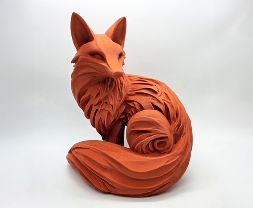Scultura volpe stampata in - di,